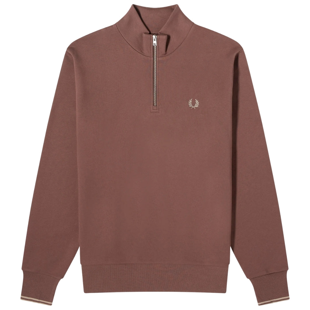 Fred Perry M3574 U85 Brick 1/4 Zip Sweatshirt Mens XS
