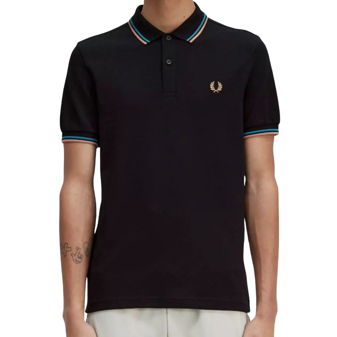 Fred Perry M3600 T45 Black Polo Shirt Mens XS