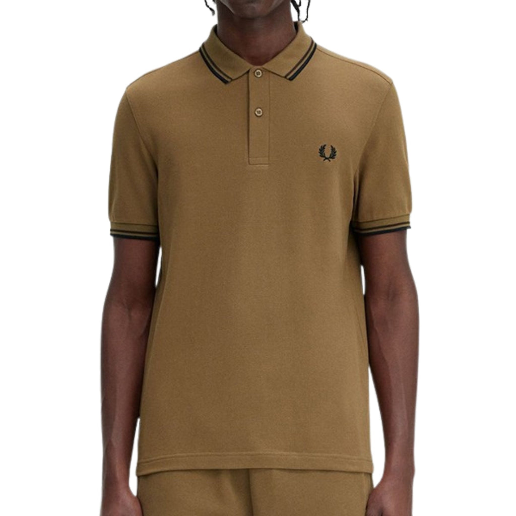 Fred Perry M3600 U40 Brown Polo Shirt Mens XS
