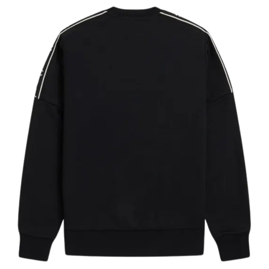 Fred Perry Taped Sleeve Black Sweatshirt S