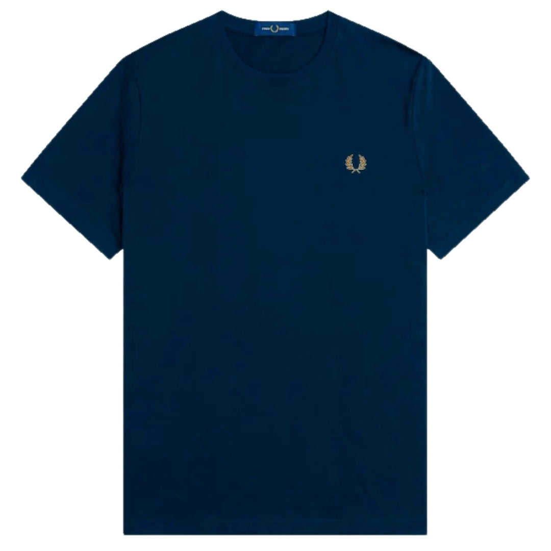 FRED PERRY M5631 963 963 MIDNIGHT BLUE BACK GRAPHIC T-SHIRT MEN XXL