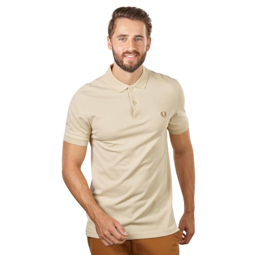 Fred Perry M6000 691 Oatmeal Polo Shirt Mens XS
