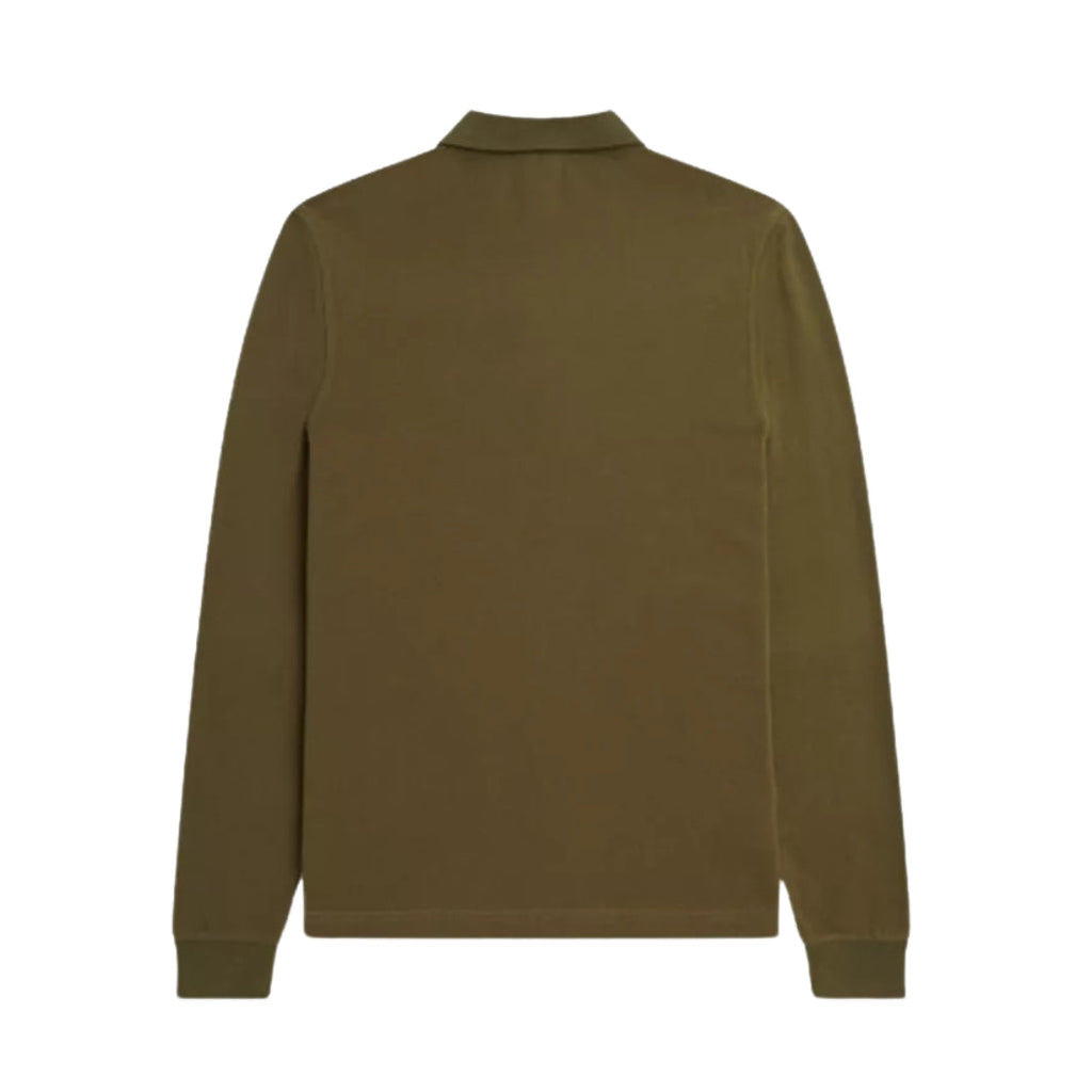 FRED PERRY M6006 R79 UNIFORM GREEN LS PLAIN POLO SIRT S