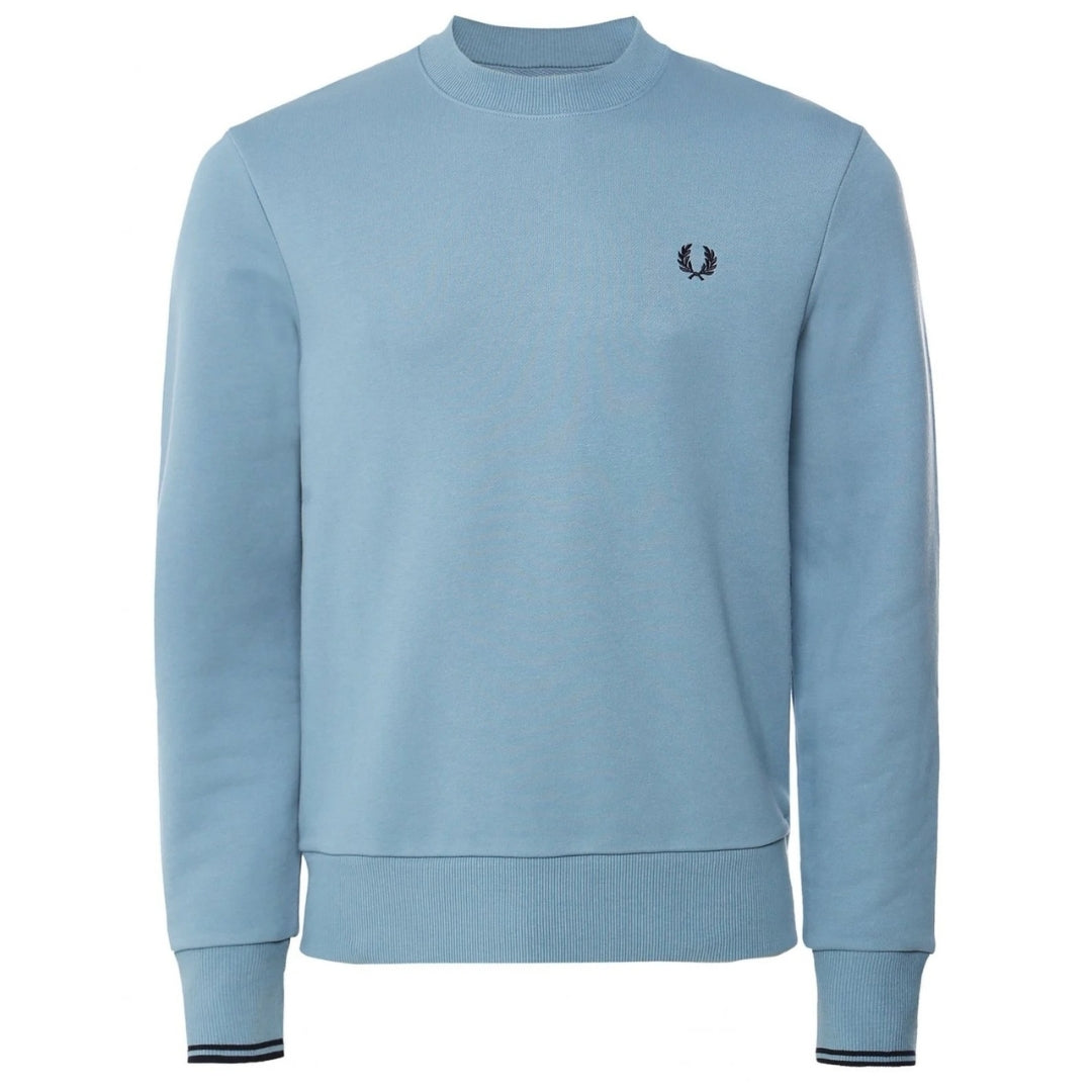 Fred Perry Crew Neck Ash Blue Sweatshirt S