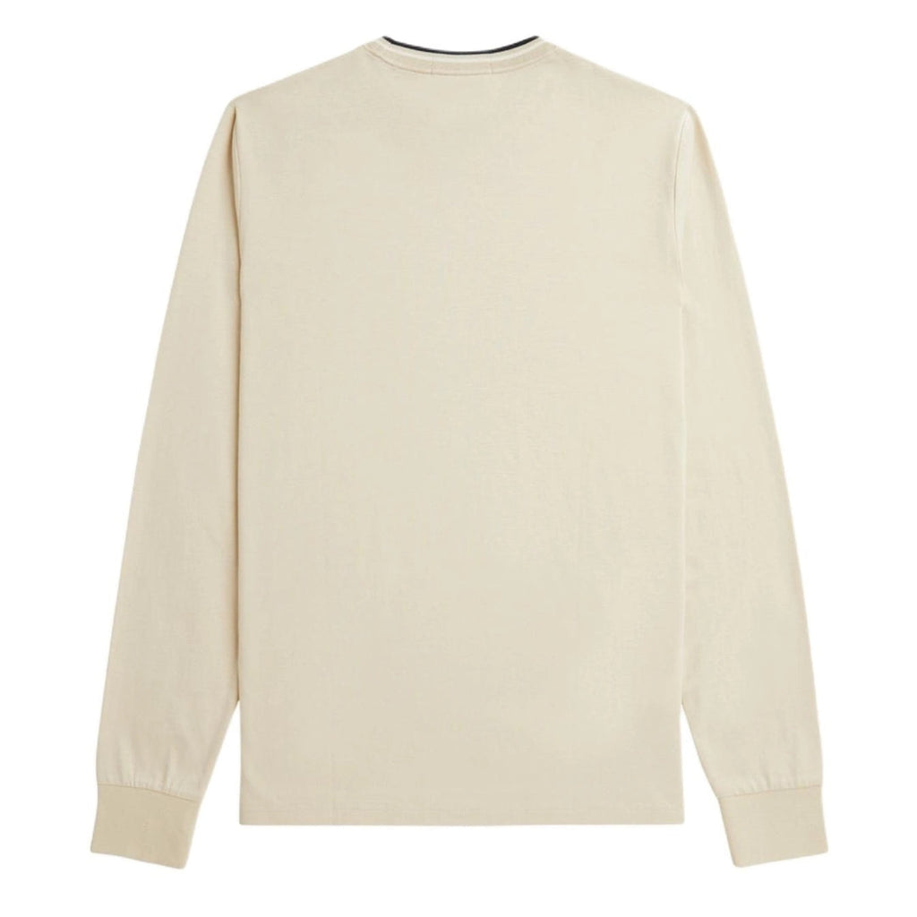 Fred Perry M9602 U87 Beige Long Sleeve T-shirt Mens XS