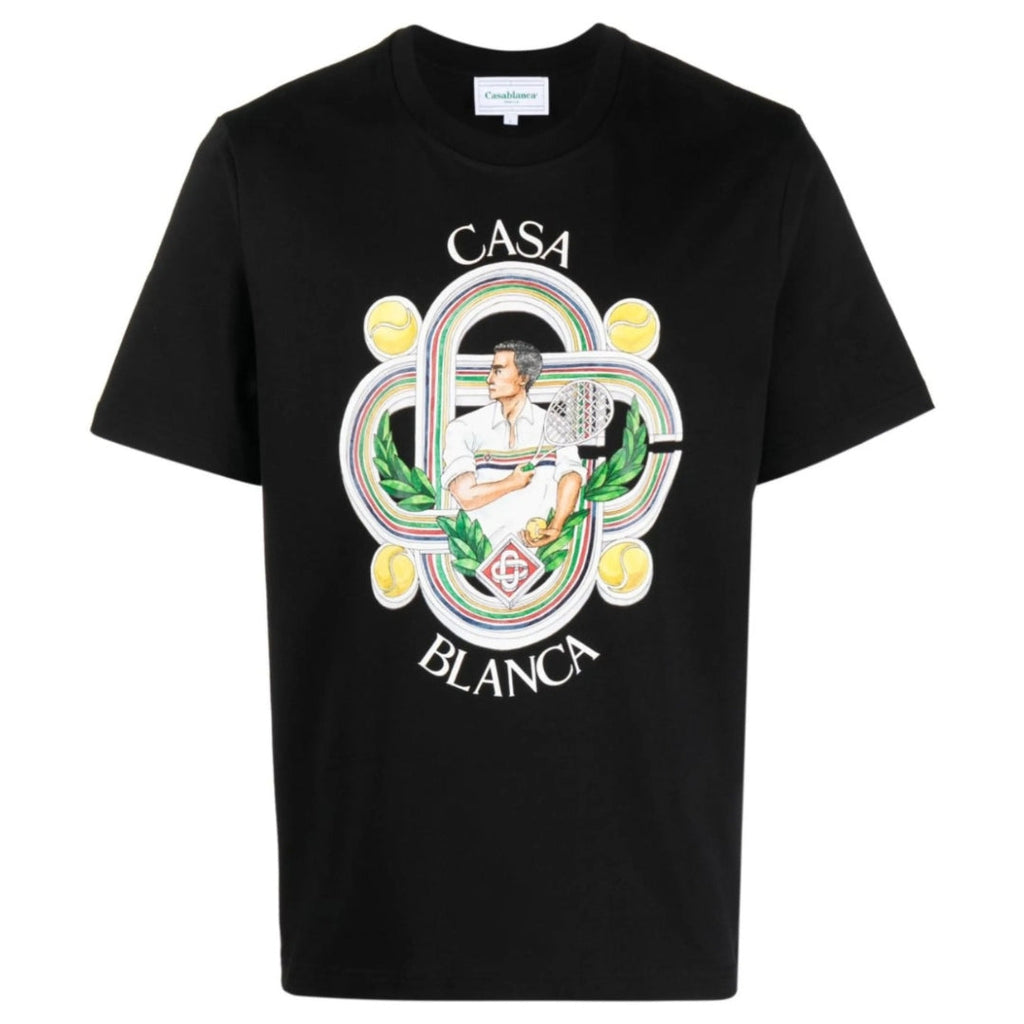 Casablanca Le Joueur Design Black T-Shirt S