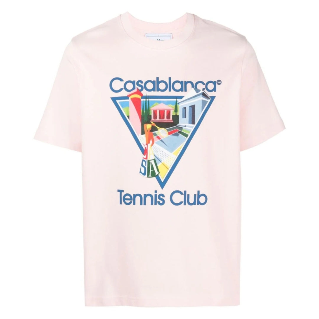 Casablanca Le Joueuse Tennis Club Design Pink T-Shirt S