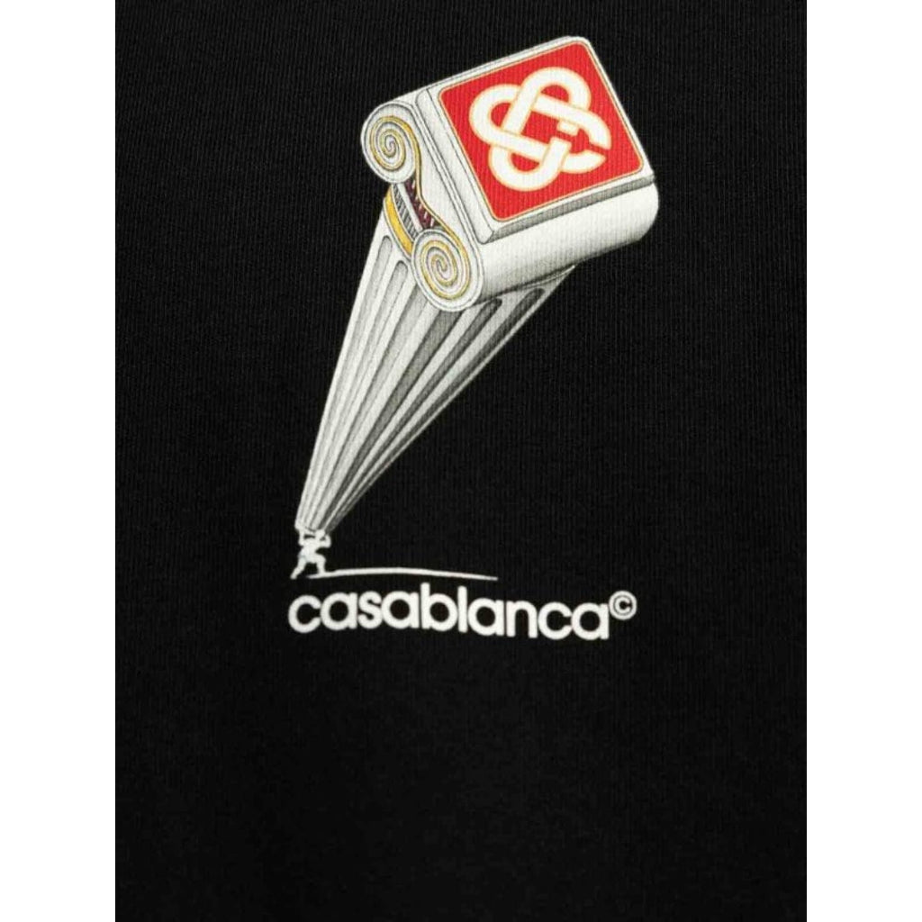 CASABLANCA LEANING COLUMN BLACK T-SHIRT S