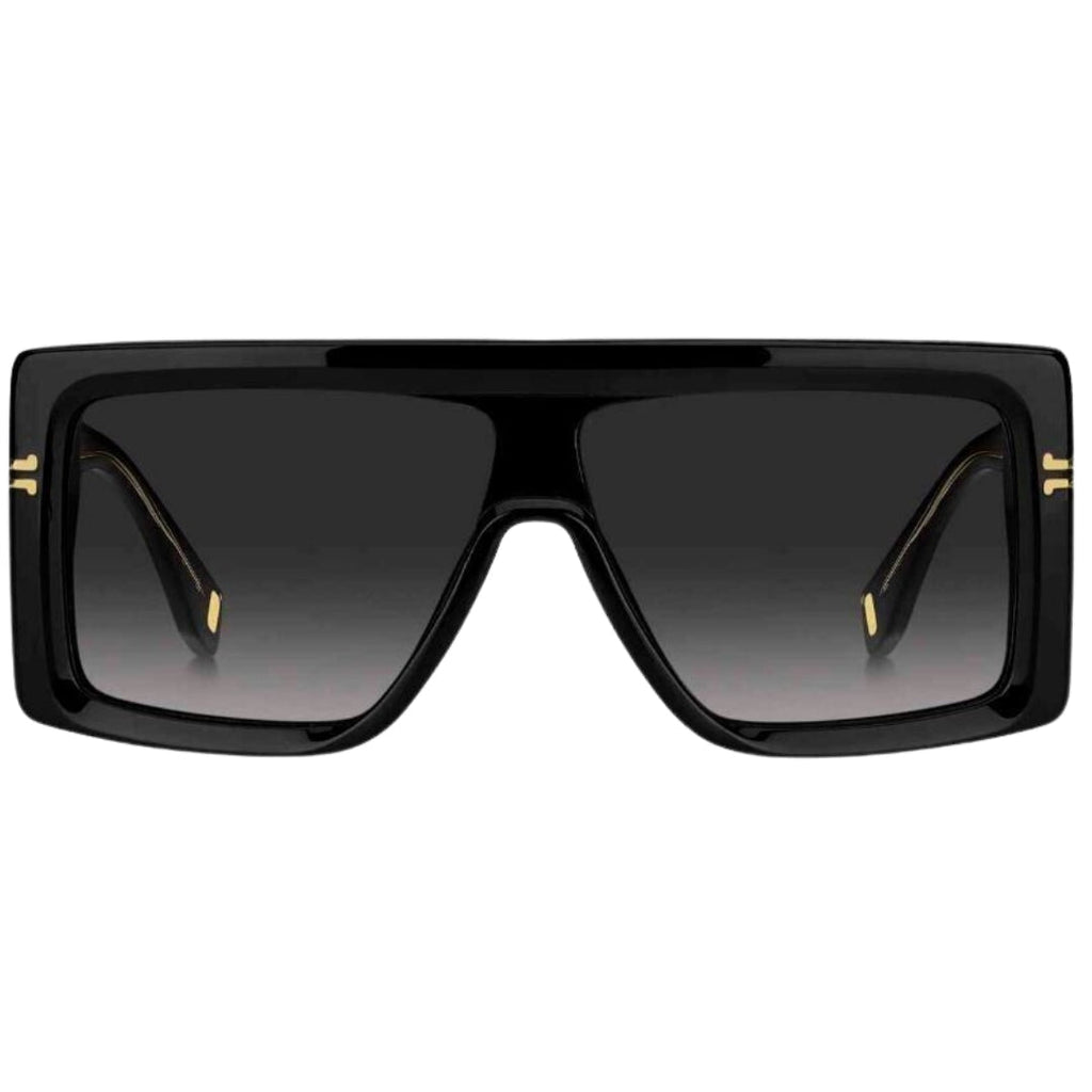 Marc Jacobs Black Square Framed Dark Grey Lens Sunglasses One Size