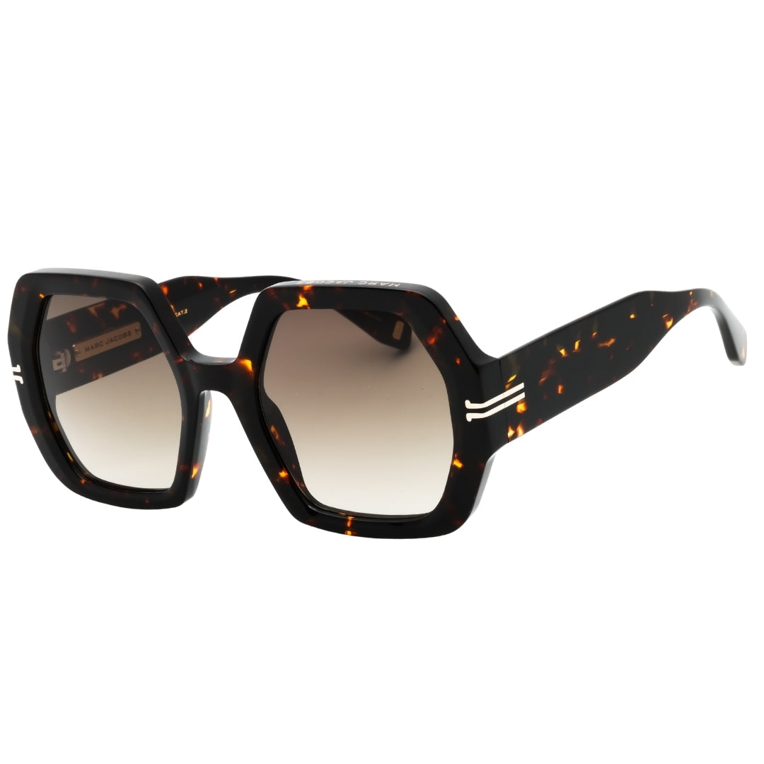 Marc Jacobs Brown Gradient Lens Havana Thick Framed Sunglasses One Size