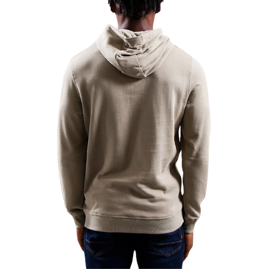 Lyle & Scott Branded Khaki Smoke Beige Pull-over Hoodie S