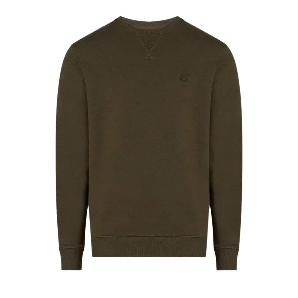 Lyle & Scott Tonal Eagle Form Green Crewneck Jumper S