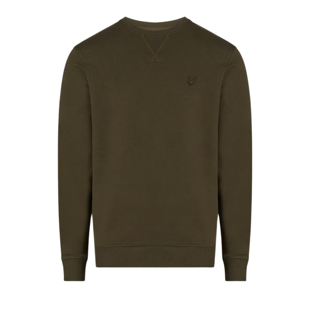 Lyle & Scott Tonal Eagle Form Green Crewneck Jumper S