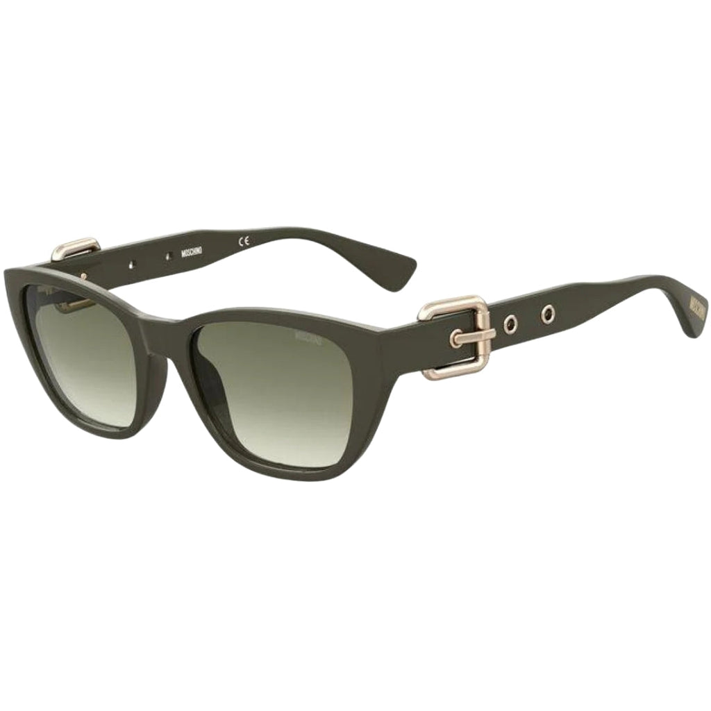 Moschino Buckle Arms Matte Dark Green Sunglasses MOS130 TBO 9K