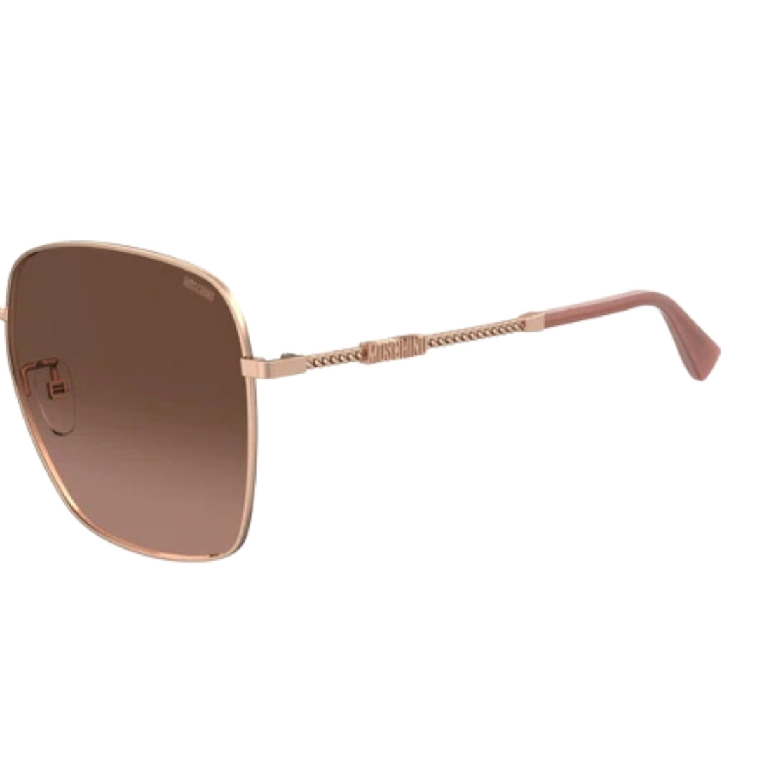Moschino Bold Branded Arms Rose Gold Sunglasses MOS133 G DDB HA