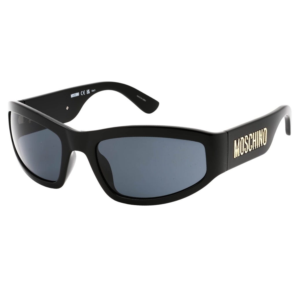 Moschino Grey Lens Bold Logo Black Sunglasses One Size