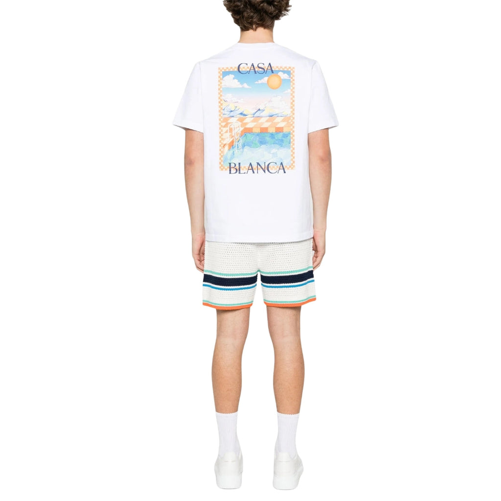 Casablanca Ms25Jts00115Ex White T Shirt Mens