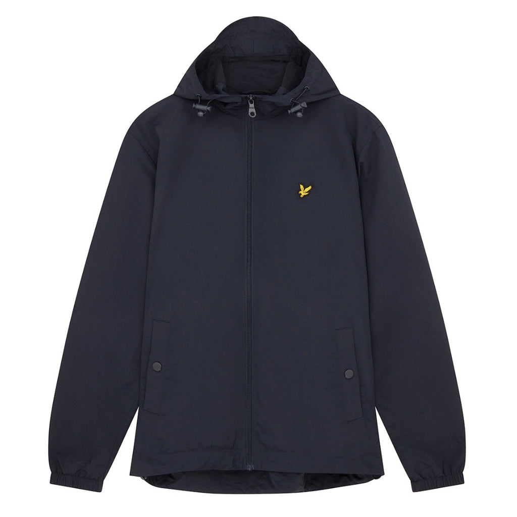 Lyle Scott Branded Navy Blue Hooded Short Lightweight Jacket