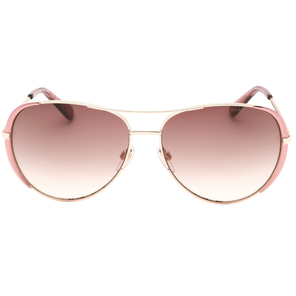 Marc Jacobs Brown Lens Pink Detail Gold Sunglasses One Size
