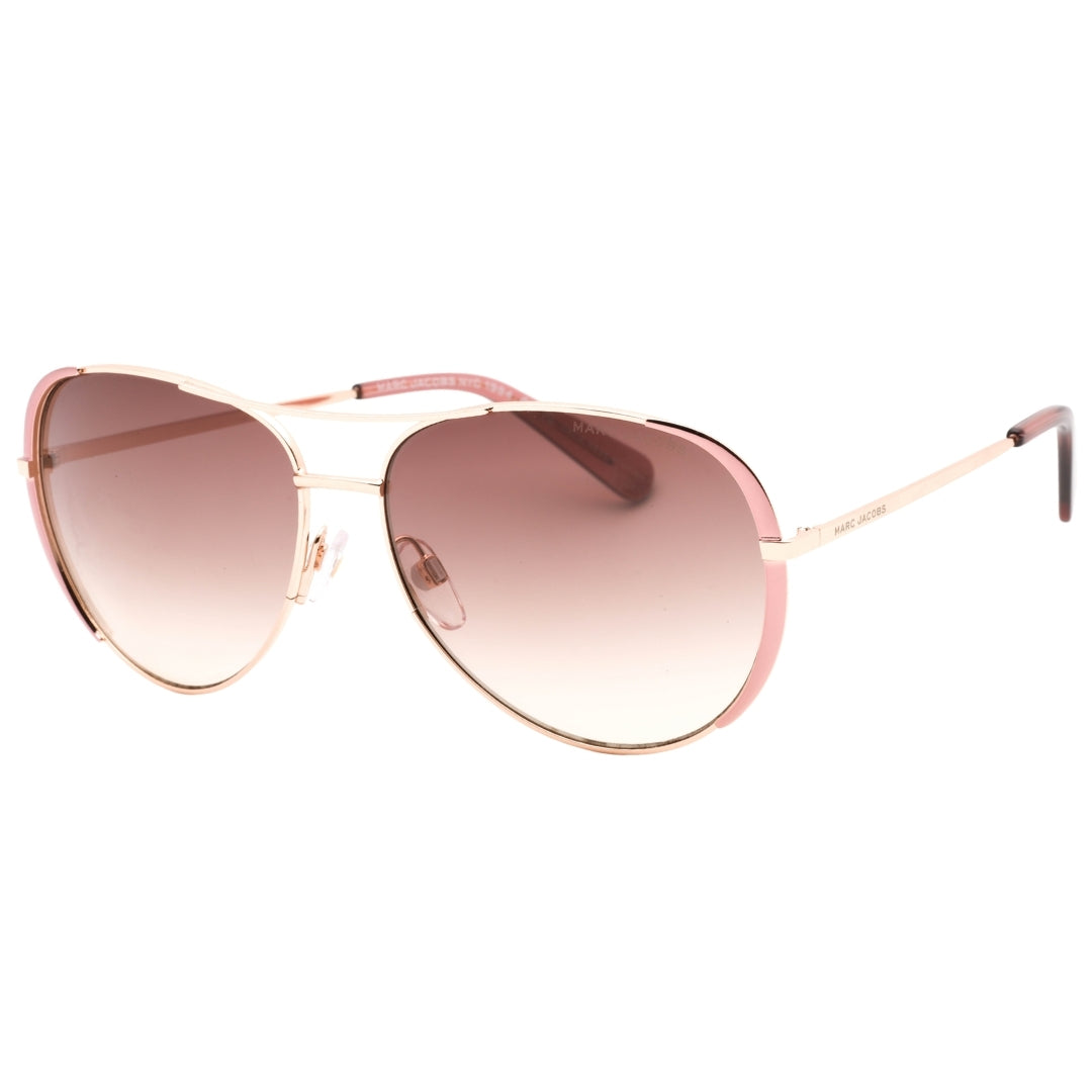 Marc Jacobs Brown Lens Pink Detail Gold Sunglasses One Size