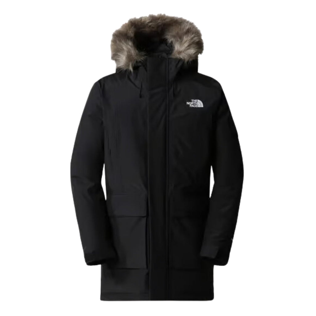 The North Face Cagoule Down Parka Black Hooded Jacket XL