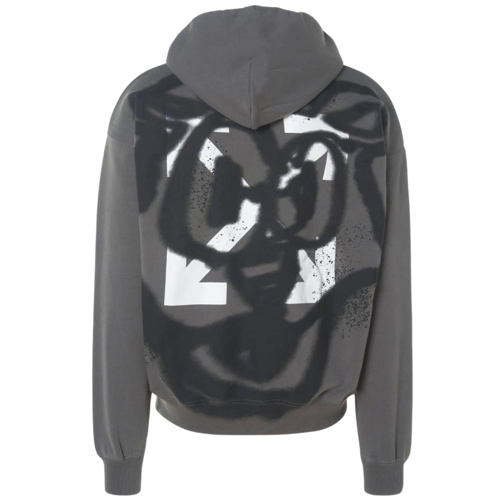 Off-White Teddy Arrow Skate Fit Steel Grey Hoodie L