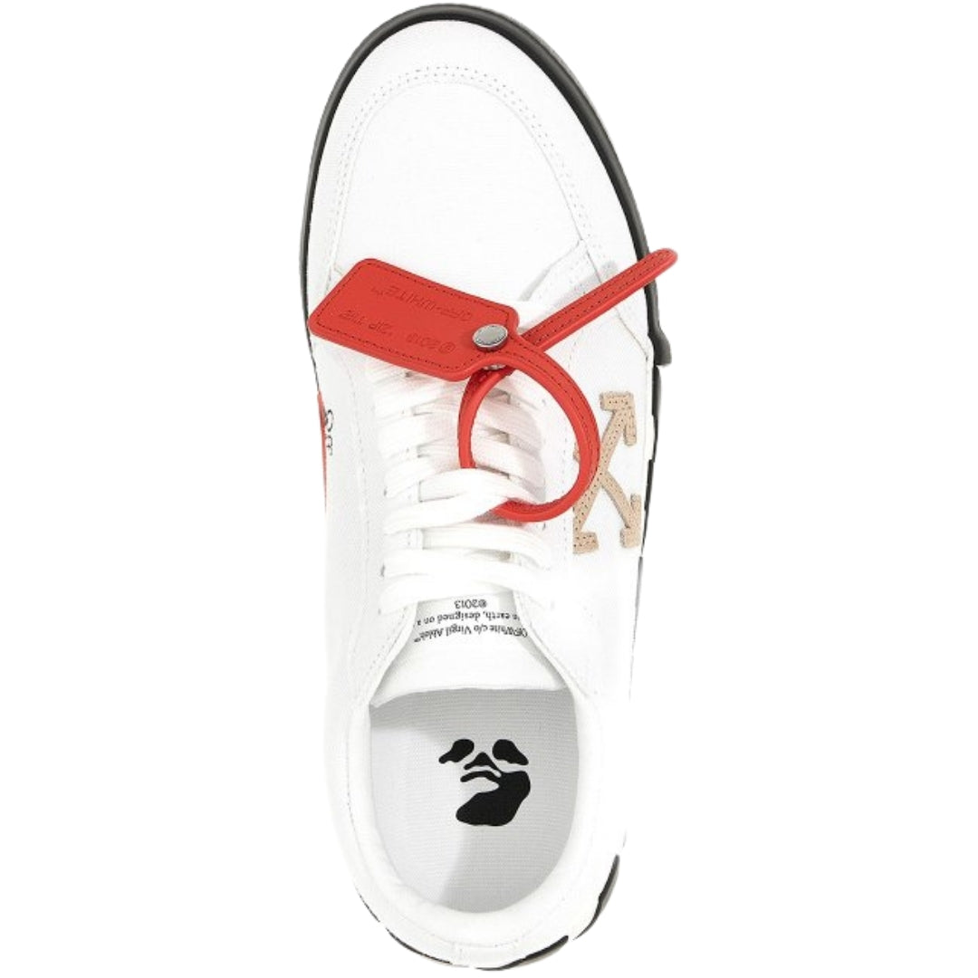 Off-White Low Vulcaniized Canvas Low Sand Logo White Sneakers