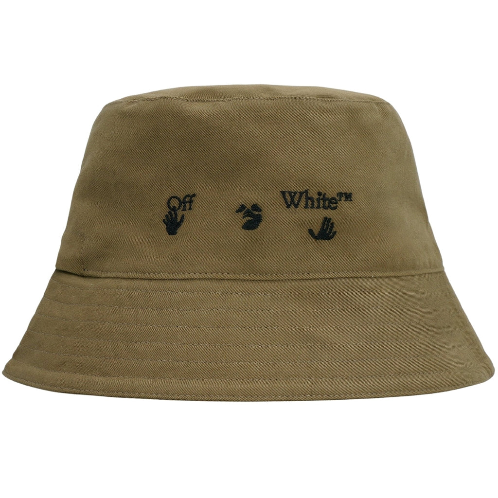 Off-White OW Logo Green Bucket Hat OMLA012S22FAB0015610