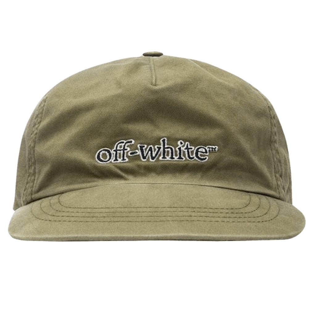 Off White Slanted Logo Green Cap