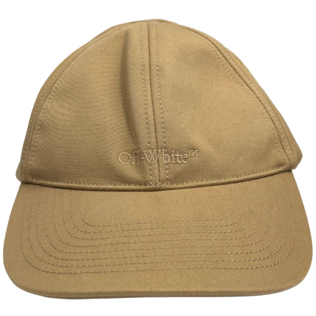Off-White Monotone Logo Baseball Cap Beige OMLB040G21FAB0016101