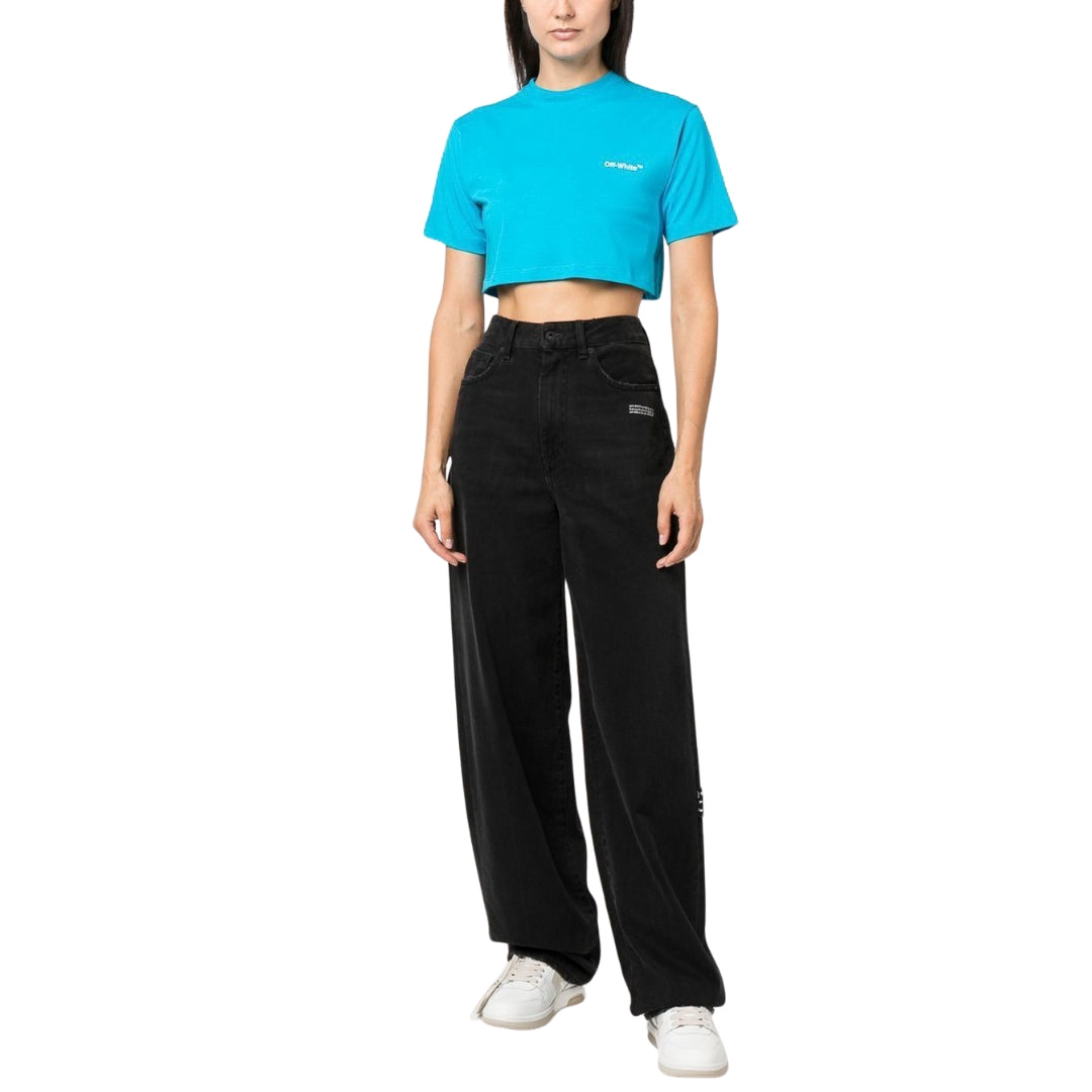 Off-White Helvetica Cropped T-Shirt S