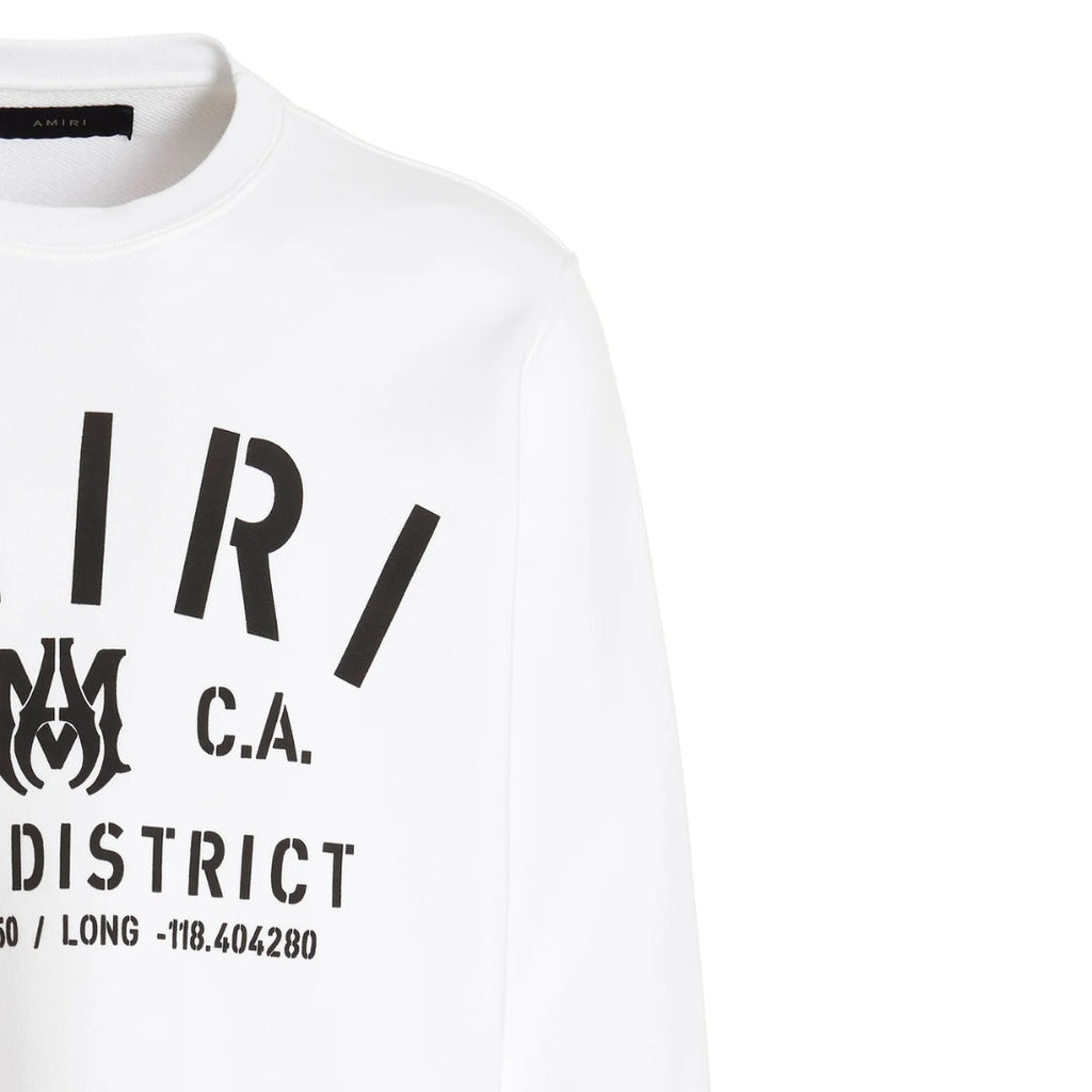 Amiri Stencil Logo White Sweatshirt M