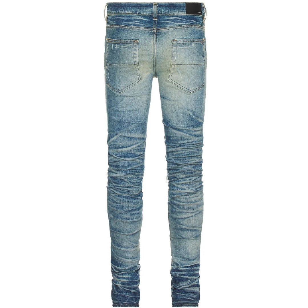 Amiri Mx1 Bleached Ma Honery Comb Indigo Blue Jeans Pf23Mds008 515