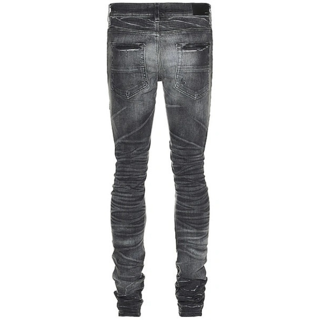 Amiri Mx1 Leather Storm Grey Jeans Pf23Mds045 516