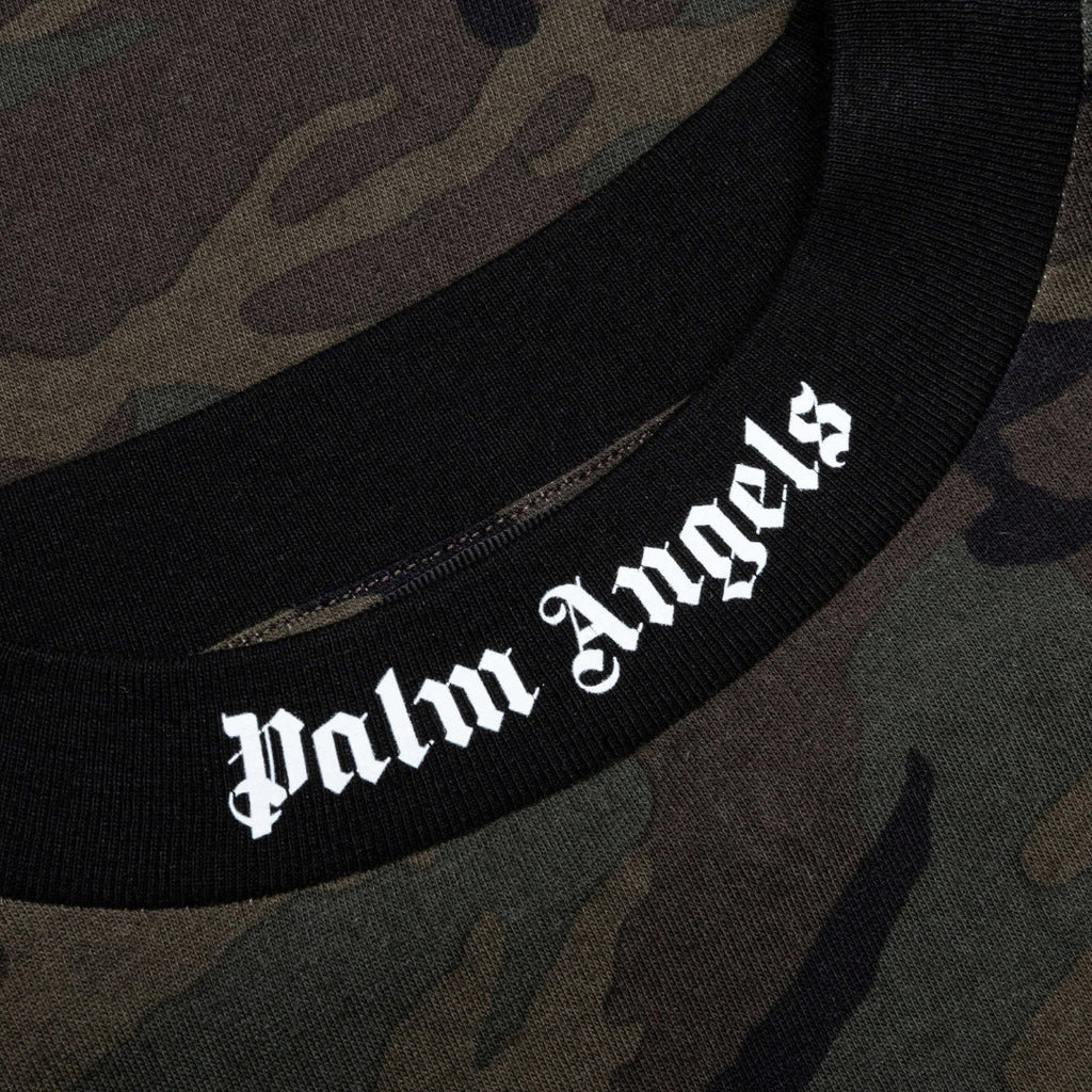 Palm Angels Camo Classic Logo Oversize Tee Military XS