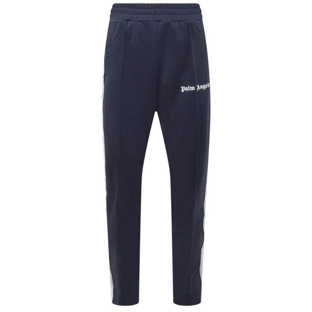 Palm Angels White Striped Classic Navy Blue Track Sweatpants S