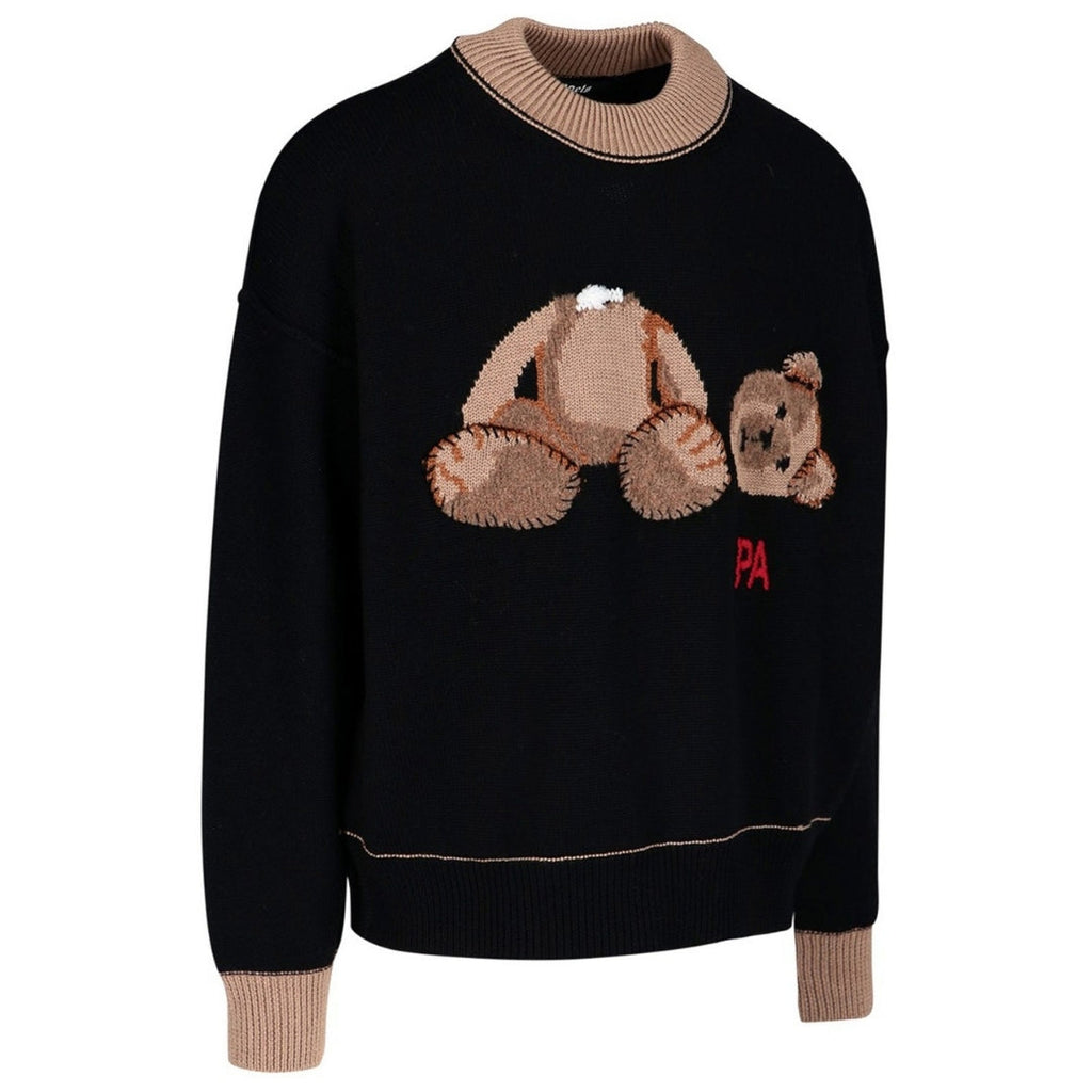 Palm Angels Pa Bear Sweater Black Brown L