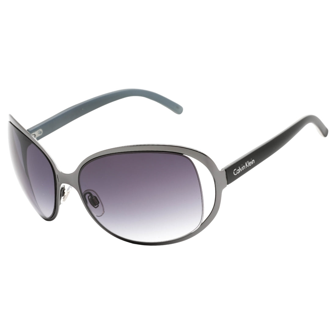 Calvin Klein Grey Oval Lensed Black Sunglasses R334S 001