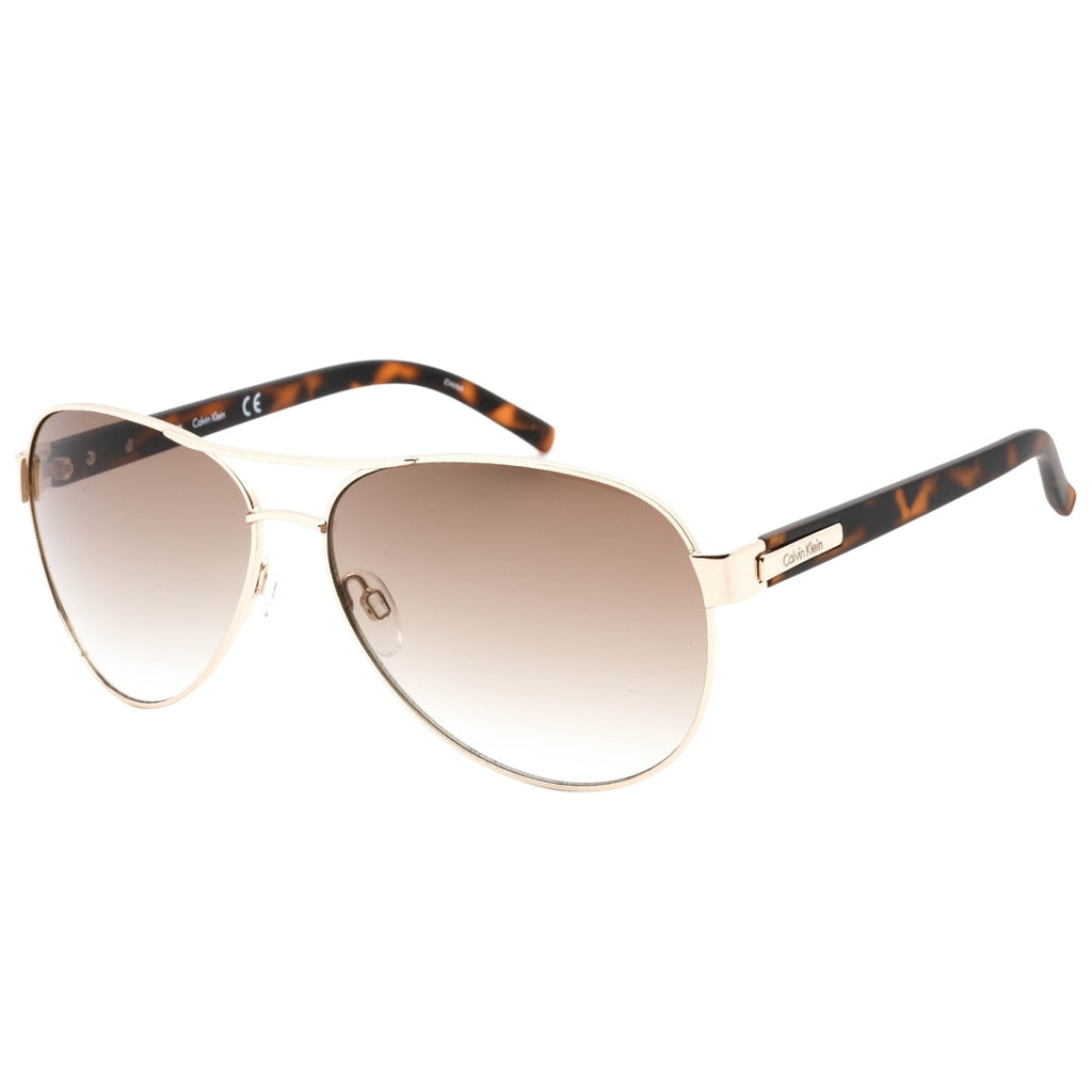 Calvin Klein Brown Gradient Gold Sunglasses R356S 718
