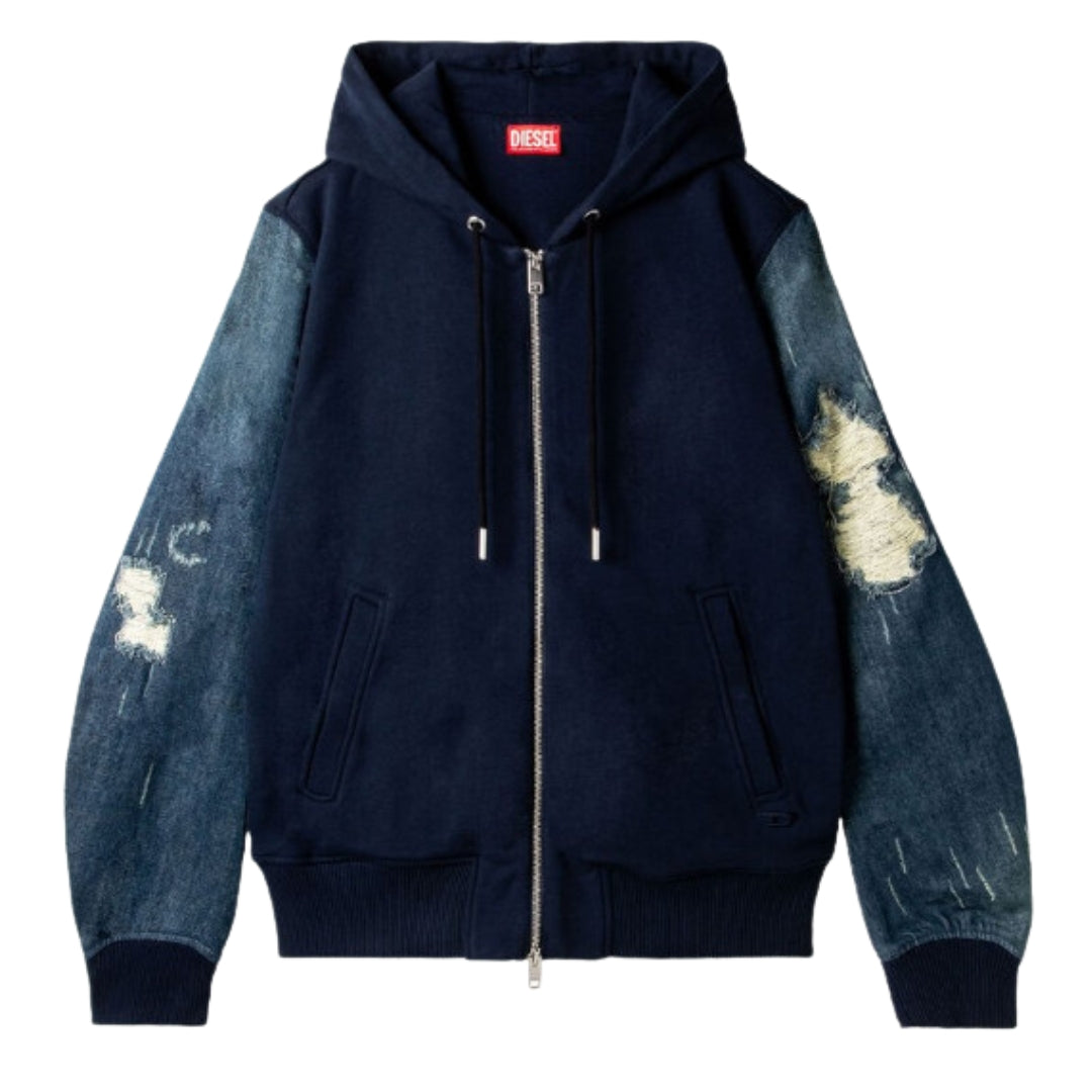 Diesel Blue Denim Sleeved Jacket-MIRR-NEW GIACCA 81E