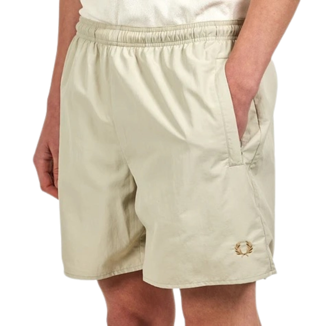 Fred Perry S7179 P04 Light Oyster  Swim Shorts  Mens XS