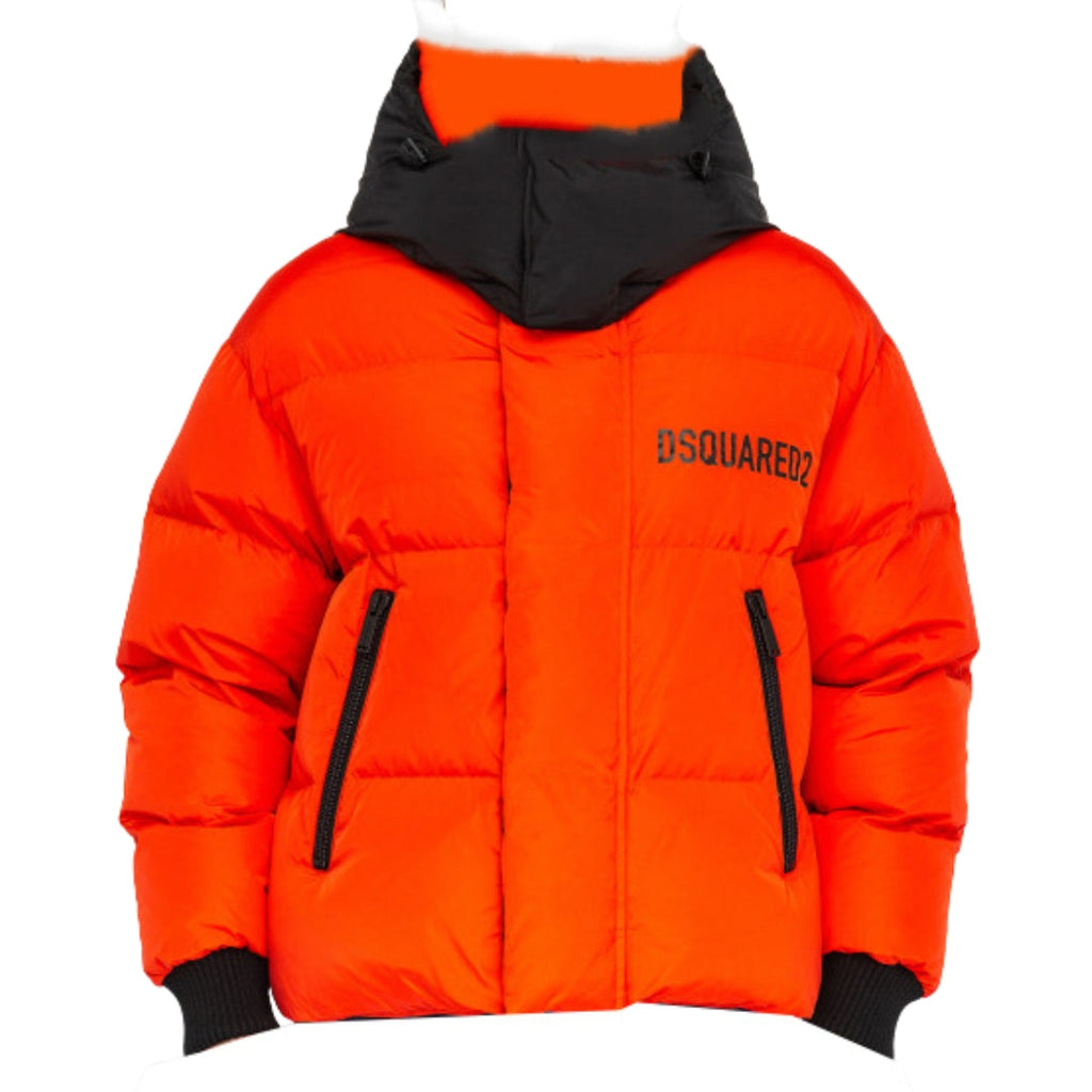 Dsquared2 Kenny Logo Orange Down Jacket M