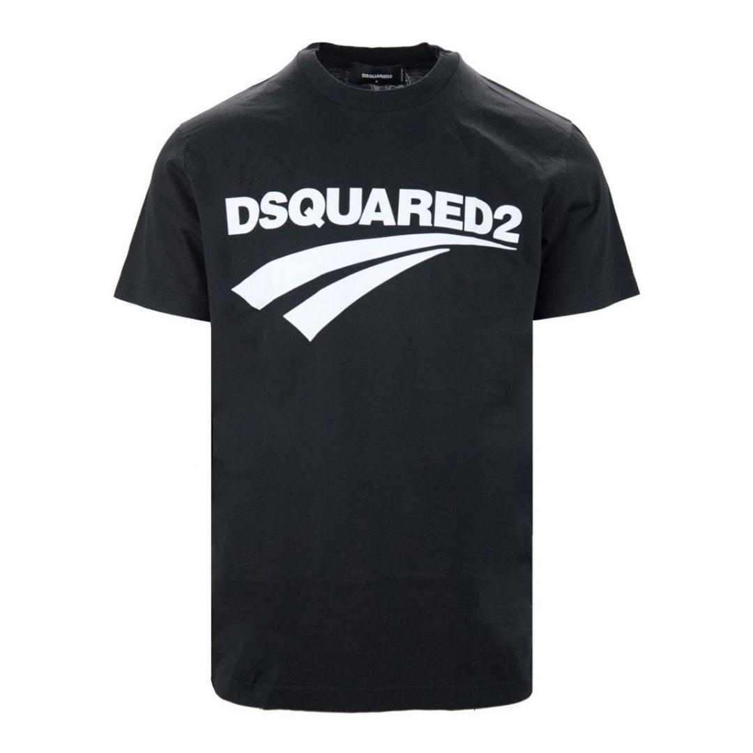 Dsquared2 Cigarette Fit Brand Logo Black T-Shirt XS