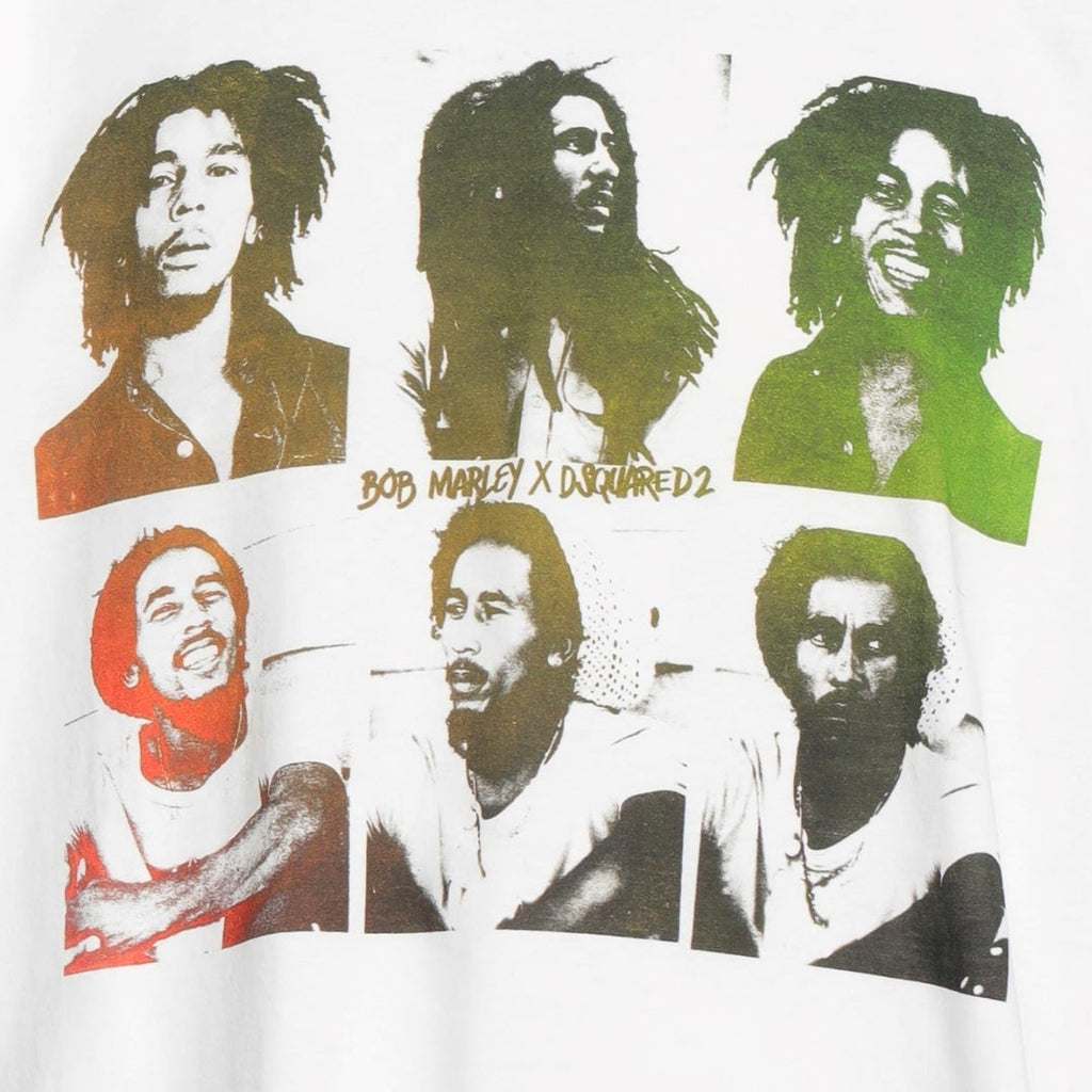 Dsquared2 X Bob Marley Skater Fit White T-Shirt S