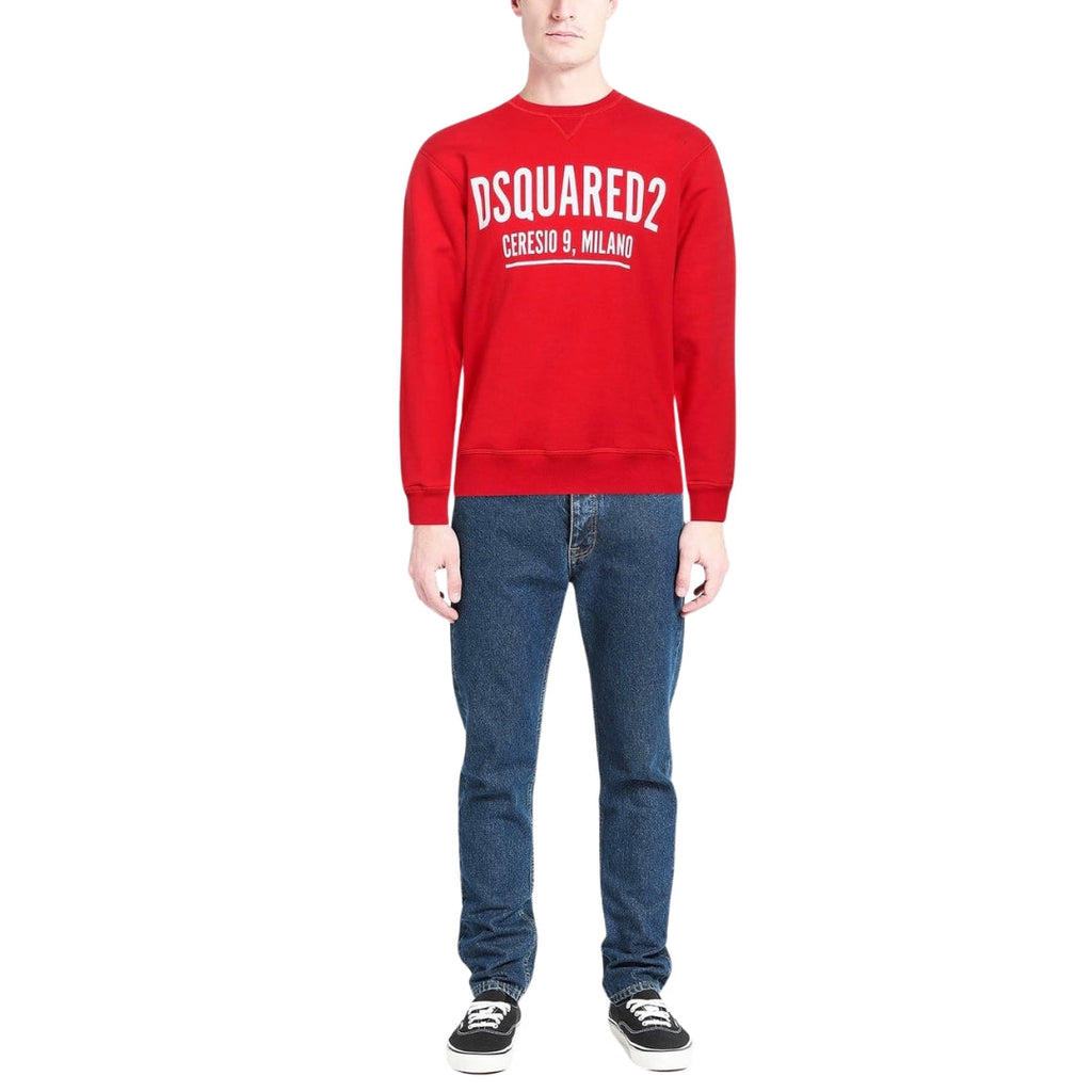 Dsquared2 Ceresio Logo Crewneck Red Sweatshirt S71GU0448 316