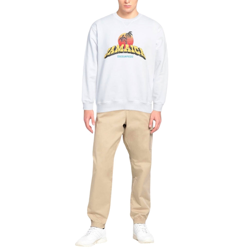 Dsquared2 Jamaica Design White Sweatshirt S