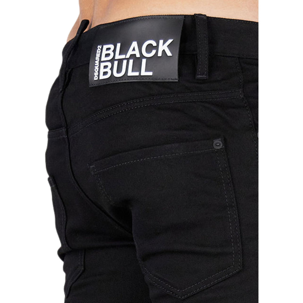 Dsquared2 Black Bull Badge Black Denim Pants W28