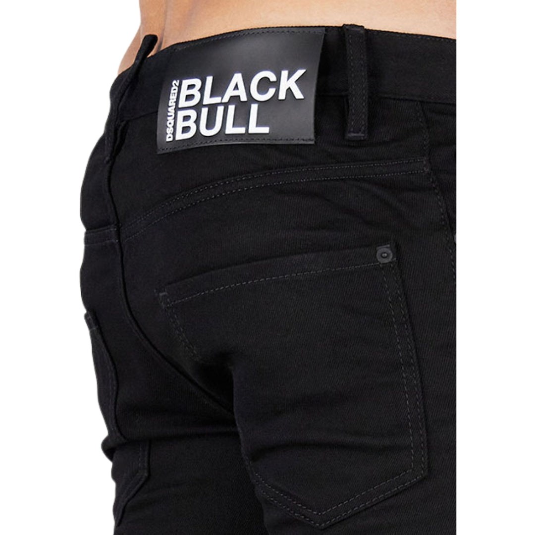 Dsquared2 Black Bull Badge Black Denim Pants W28
