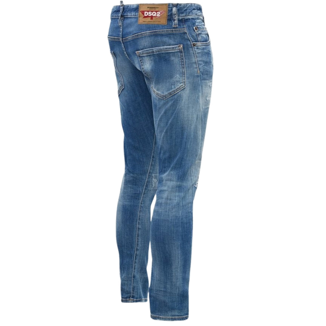 Dsquared2 Sexy Twist Jean Blue Reinforced Ripped Jeans W34 / 32L