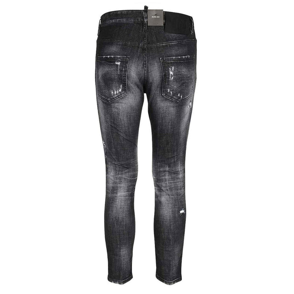Dsquared2 Skater Jean Reinforced Ripped Black Jeans W34 / 32L